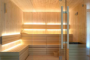 Modern Sauna Setup in Burlington, Ontario