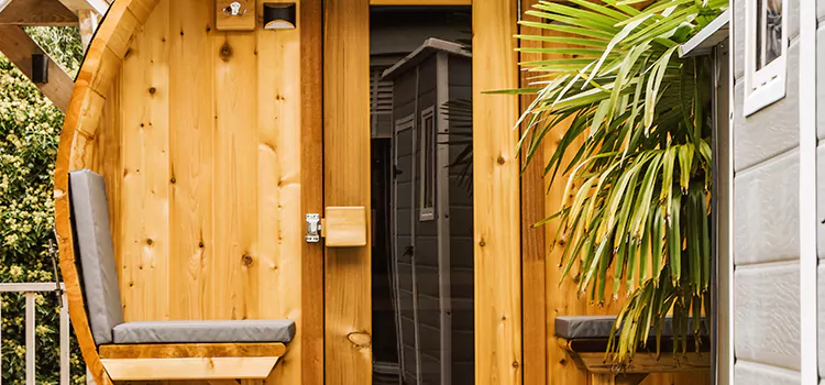 Wood-fired Outdoor Residential Sauna Installation in Burlington, Ontario