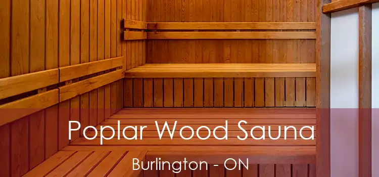  Poplar Wood Sauna Burlington - ON